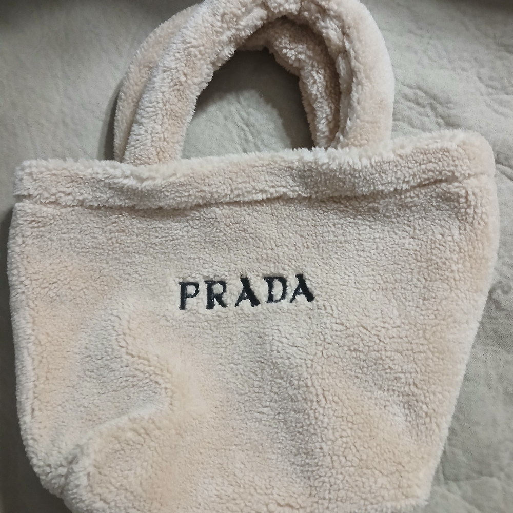 Brand New Prada Beige Fleece Handbag